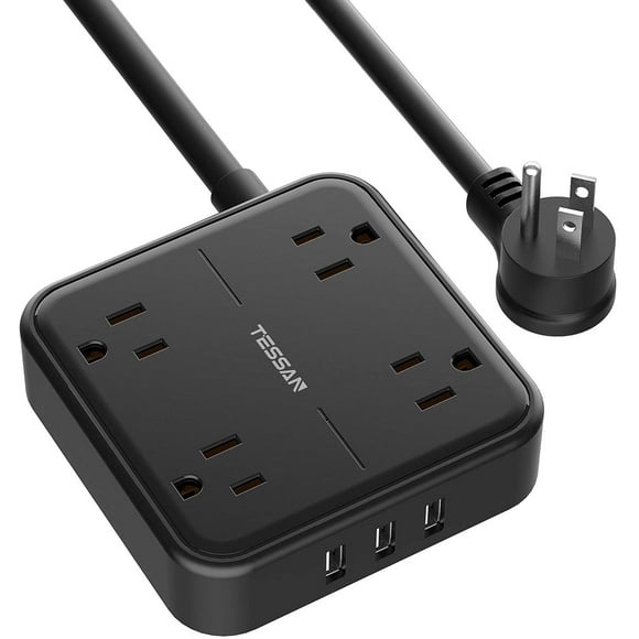 Tira Enchufe De Protector Tessan Cable De Extensión De Ench Tira Enchufe De Protector Tessan Cable De Extensión De Ench